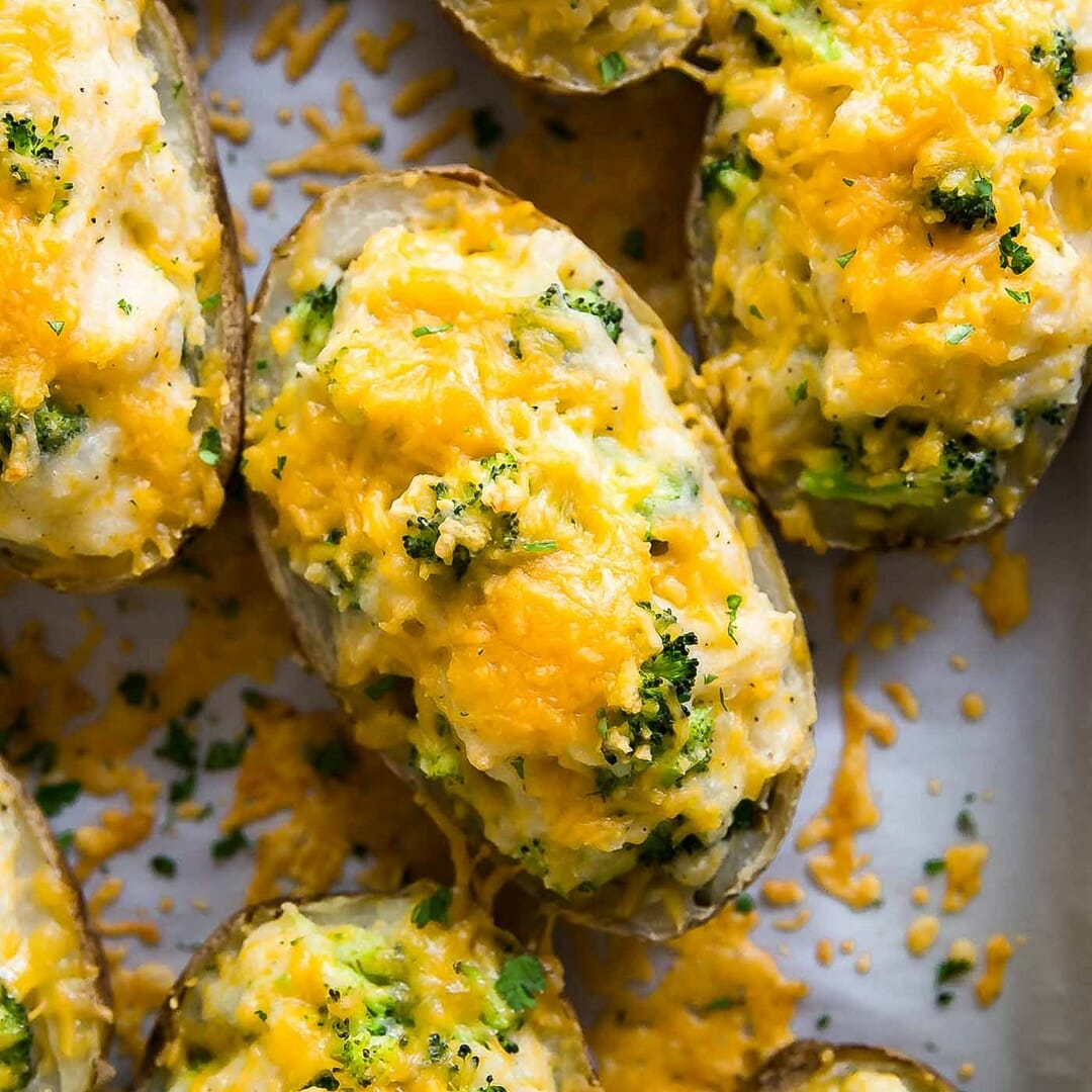 Cheddar and Broccoli Twice Baked Potatoes Recipe