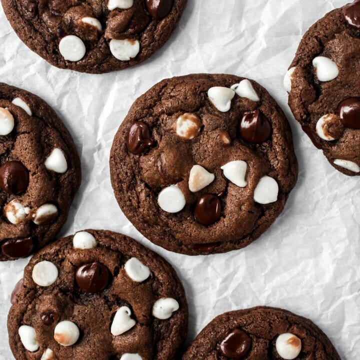 Triple Chocolate Inside Out Cookies (DF) - Sugared &amp; Stirred