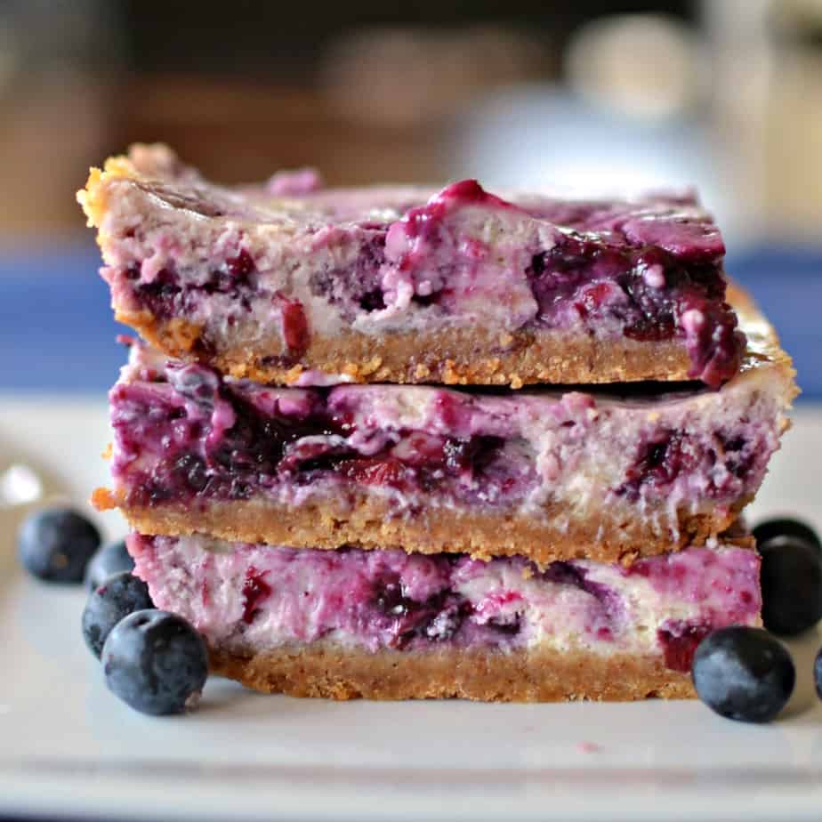 Blueberry Cream Cheese Bars - Small Town Woman