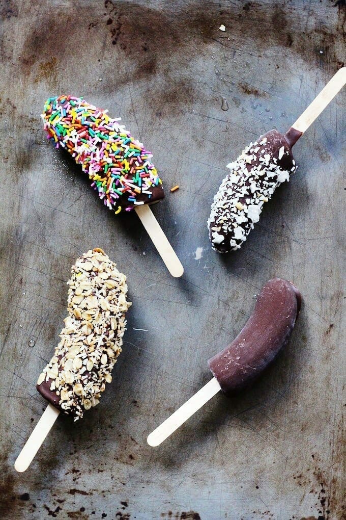 Chocolate-Covered Banana Pops - The Healthy Maven