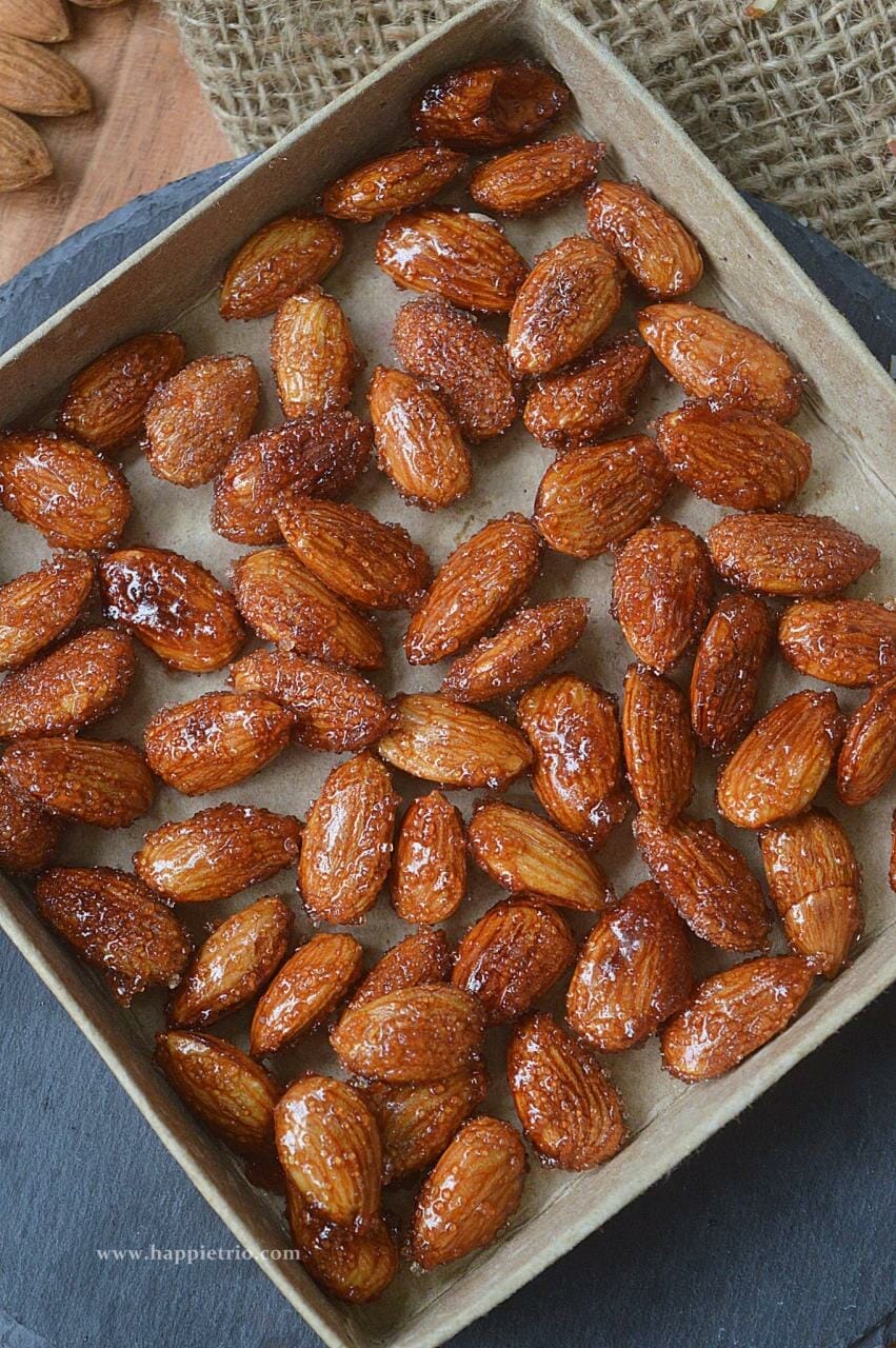 Honey Roasted Almonds , Candied Almonds - Cook with Sharmila