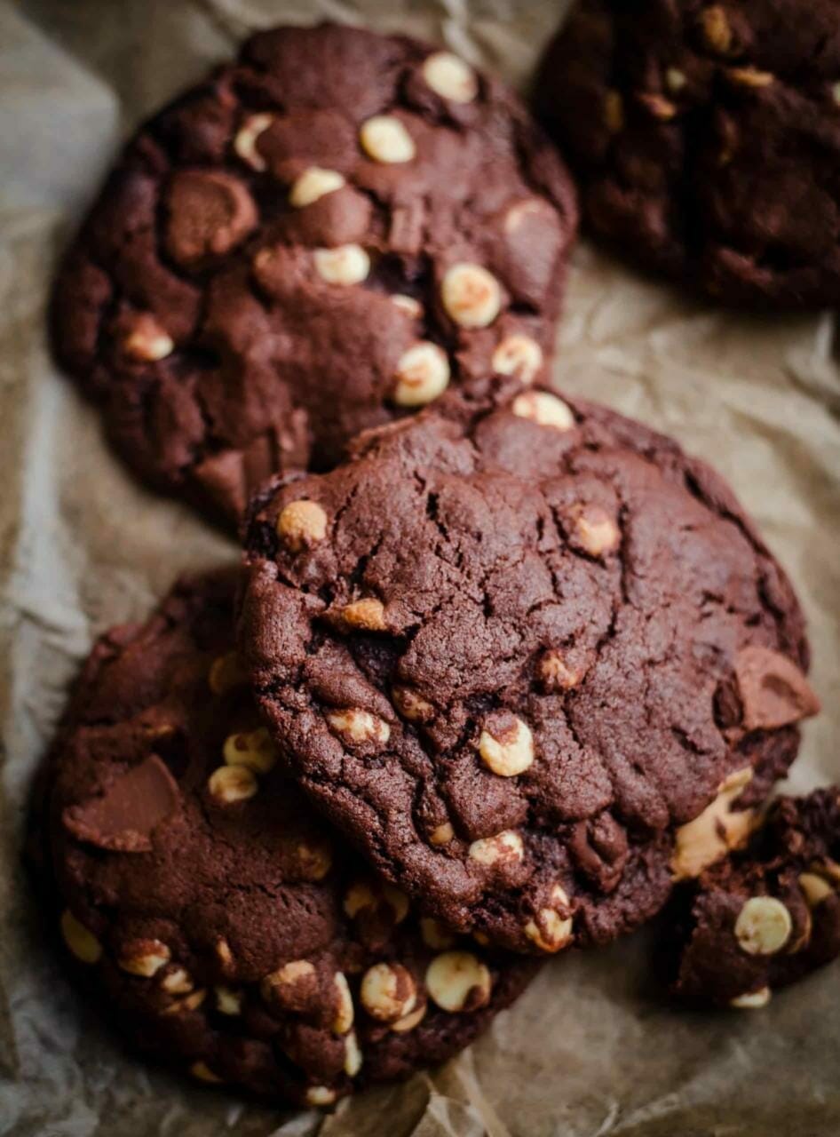 Triple Chocolate Chip Cookies - Tiffin And Tea