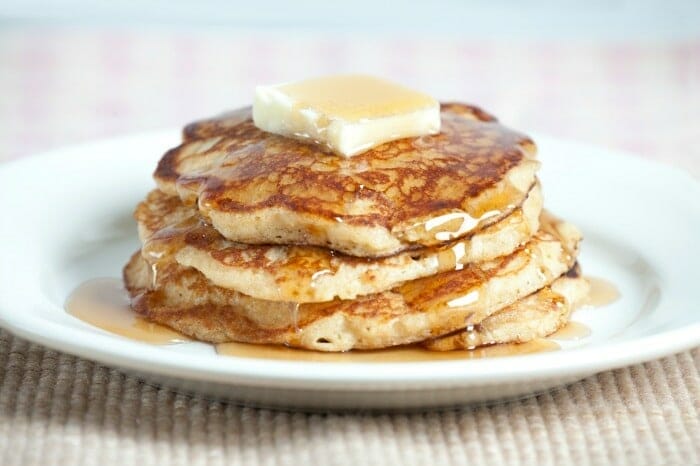 Whole Wheat Buttermilk Pancakes - Deliciously Organic