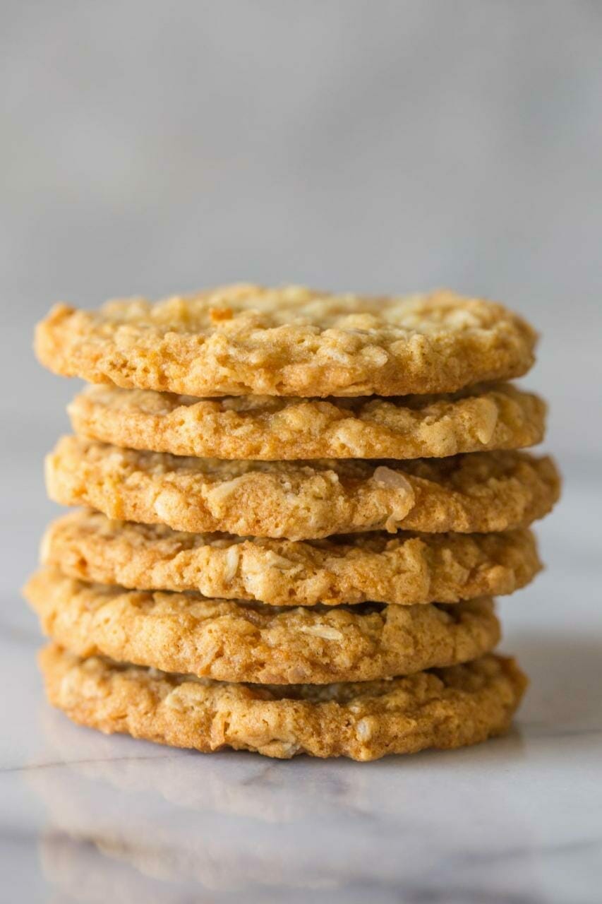 Buttery Coconut Oatmeal Cookies - Lovely Little Kitchen