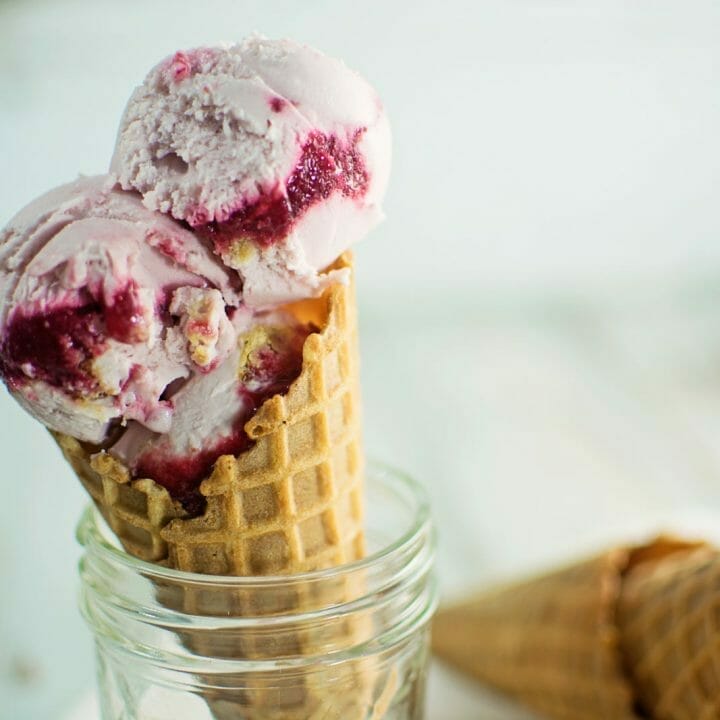 Making Homemade Ice Cream: Swirled Raspberry Cheesecake Ice Cream