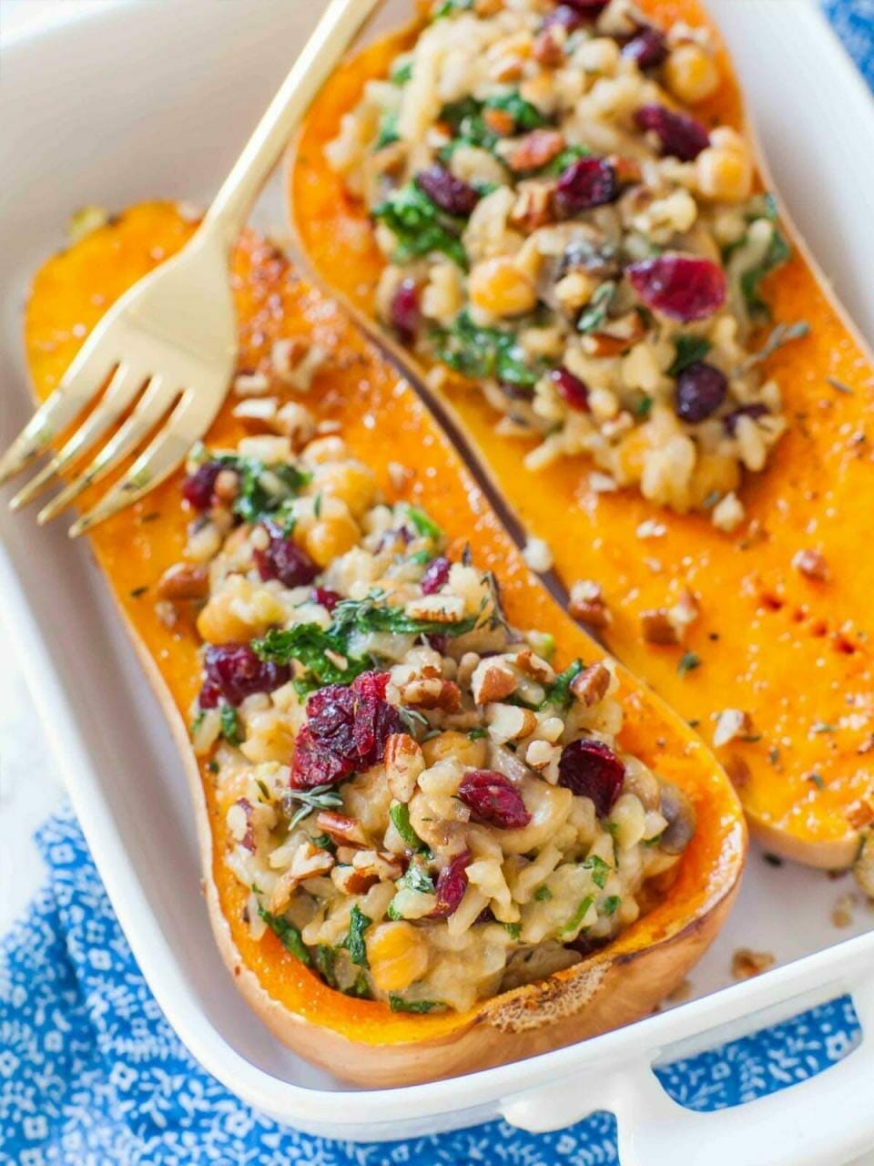 Stuffed Butternut Squash with Risotto - Tatyanas Everyday Food