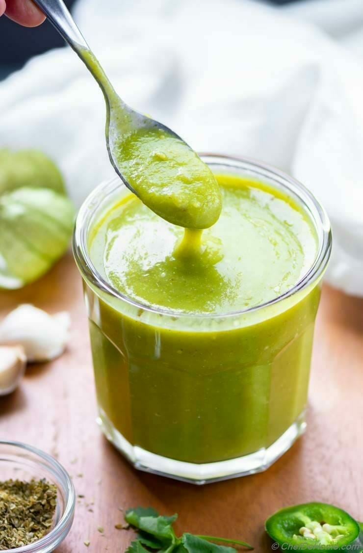Verde (Green) Enchilada Sauce Recipe | ChefDeHome.com