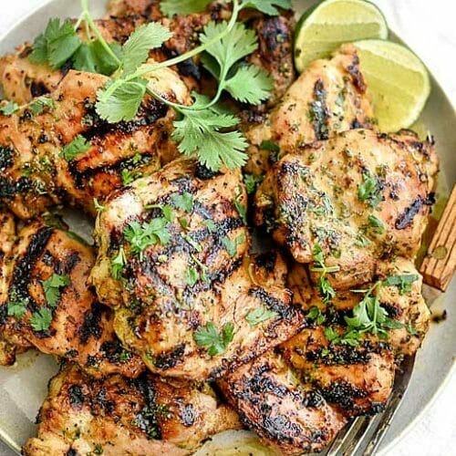 Grilled Cilantro Lime Chicken (Just 7 Ingredients!) | foodiecrush.com